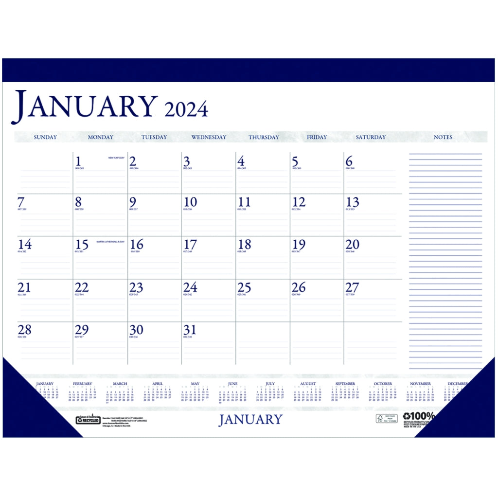 House of Doolittle (HOD1646) Desk Pad Calendar 18 1/2 x 13