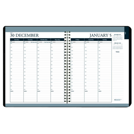 House of Doolittle (HOD284-02) Weekly Calendar Planner Full 7 Day Week Black 8-1/2 x 11 Inches