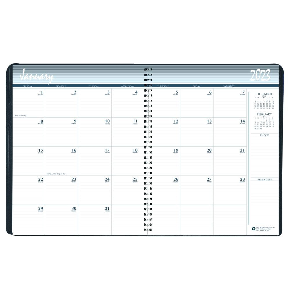 House of Doolittle (HOD262502) Monthly Calendar Planner 5 Year Black 8-1/2 x 11 Inches