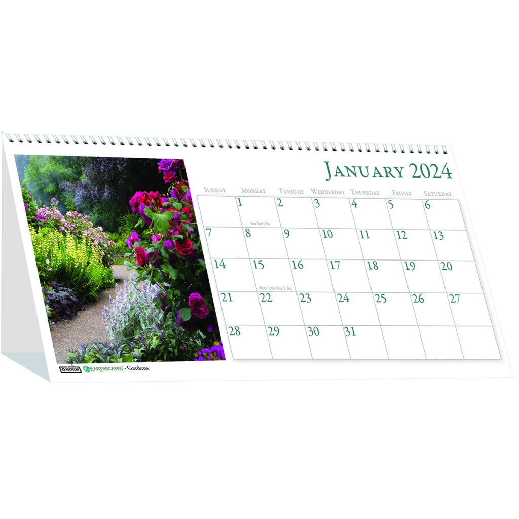 desk tent calendar House of Doolittle HOD309 Gardens Desk Top Tent Calendar