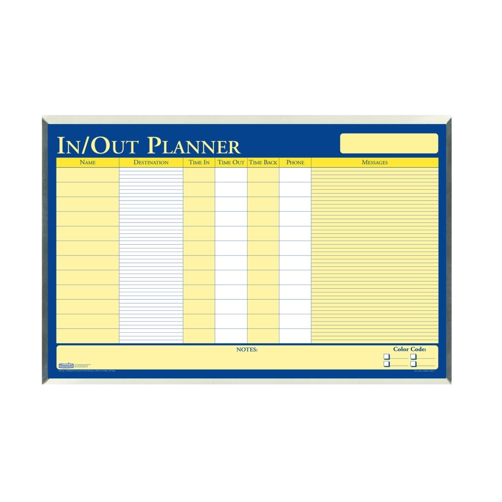 House of Doolittle (HOD6660) In/Out Laminated Planner Aluminum Frame 32 x21 1/2