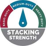 STOR/FILE Medium-Duty Storage Boxes, Legal Files, 15.88" x 25.38" x 10.25", White/Blue, 12/Carton