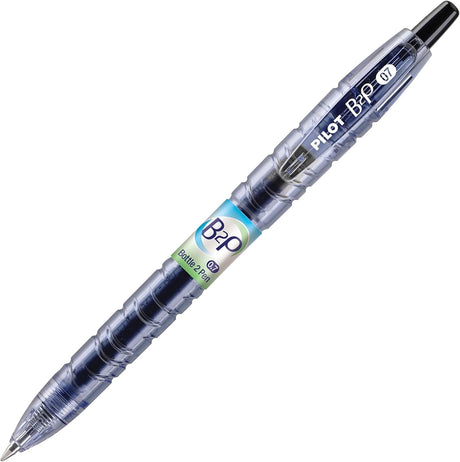 B2P Bottle-2-Pen Recycled Gel Pen, Retractable, Fine 0.7 mm, Translucent Blue Barrel, Dozen