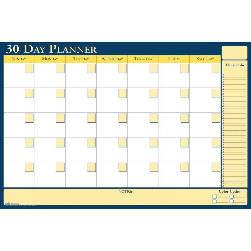 House of Doolittle (HOD641) 30 Day Non-Dated Laminated Planner 24 x 18