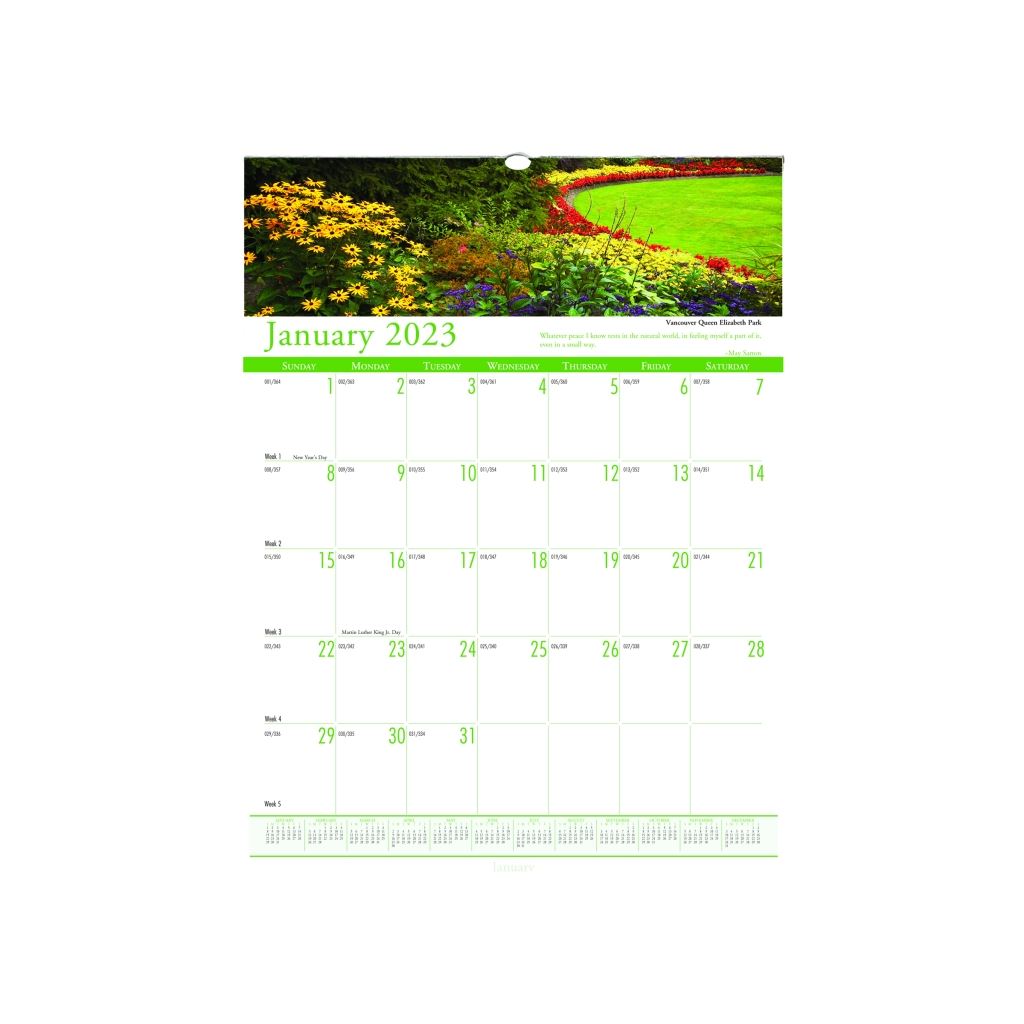 House of Doolittle (HOD303) Earthscapes Gardens of the World Wall Calendar 15-1/2 x 22