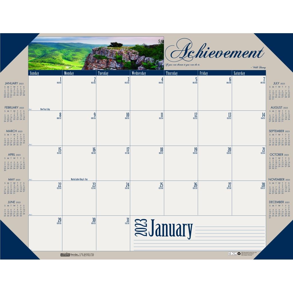 House of Doolittle (HOD175) Earthscapes Motivational Desk Pad Calendar 22 x 17