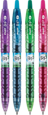B2P Bottle-2-Pen Recycled Gel Pen, Retractable, Fine 0.7 mm, Assorted Ink and Barrel Colors, 4/Pack