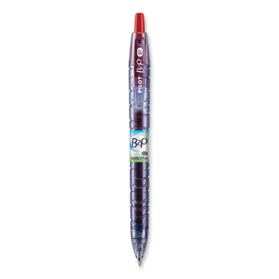 B2P Bottle-2-Pen Recycled Gel Pen, Retractable, Fine 0.7 mm, Translucent Blue Barrel, Dozen