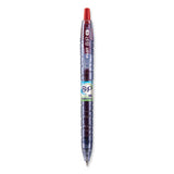 B2P Bottle-2-Pen Recycled Gel Pen, Retractable, Fine 0.7 mm, Translucent Blue Barrel, Dozen