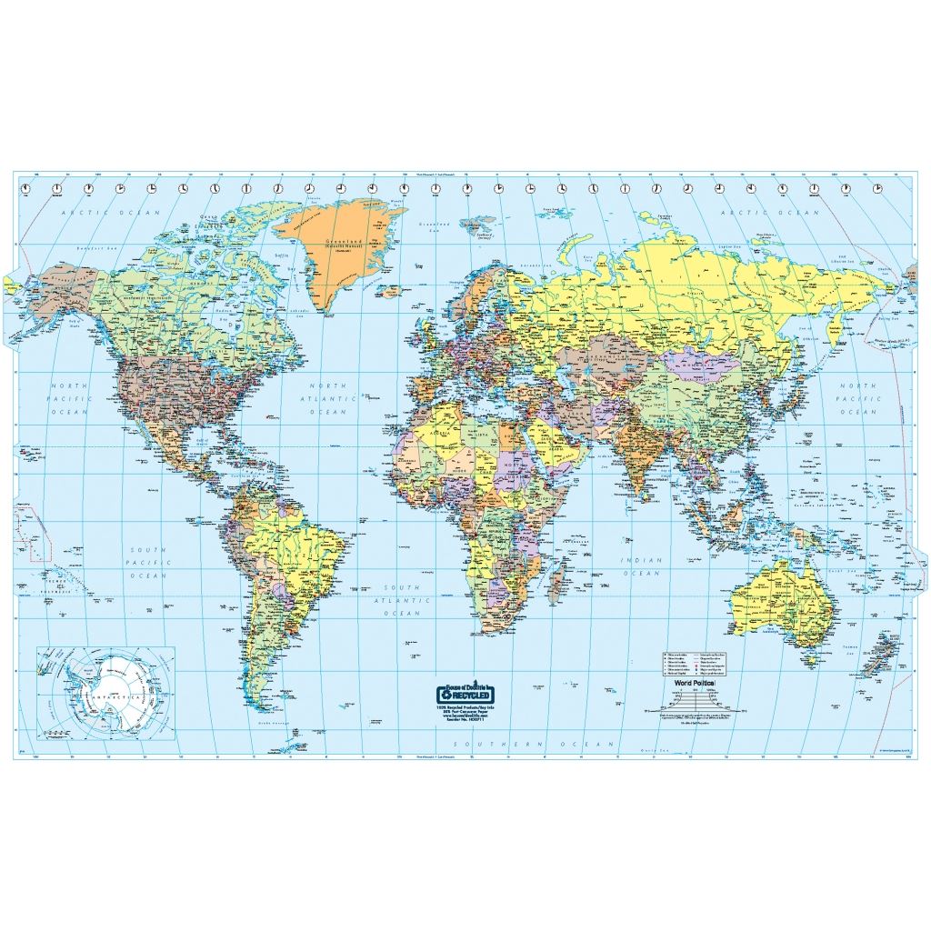 House of Doolittle (HOD710) Laminated World Map 50 x 33