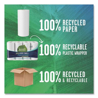 Seventh Generation 100% Recycled Paper Towel Rolls, 2-Ply, 11 x 5.4 Sheets, 156 Sheets/RL, 8 RL/PK