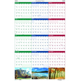 House of Doolittle (HOD393) Earthscapes Yearly/Erasable Laminated Planner 24 x 37