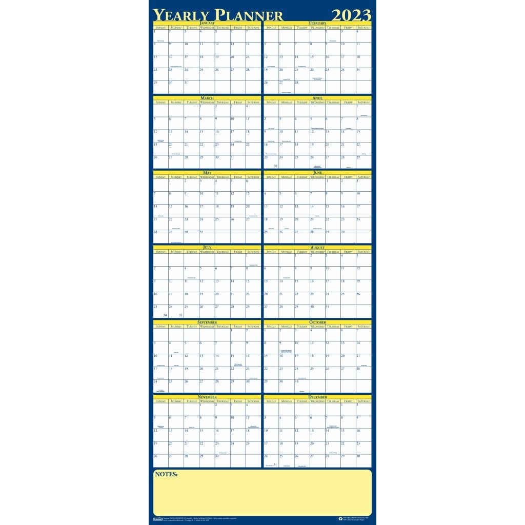House of Doolittle (HOD3974) Yearly Laminated Planner 60 x 26