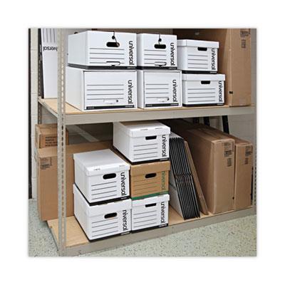 Medium-Duty Easy Assembly Storage Box, Letter Files, White, 12/Carton