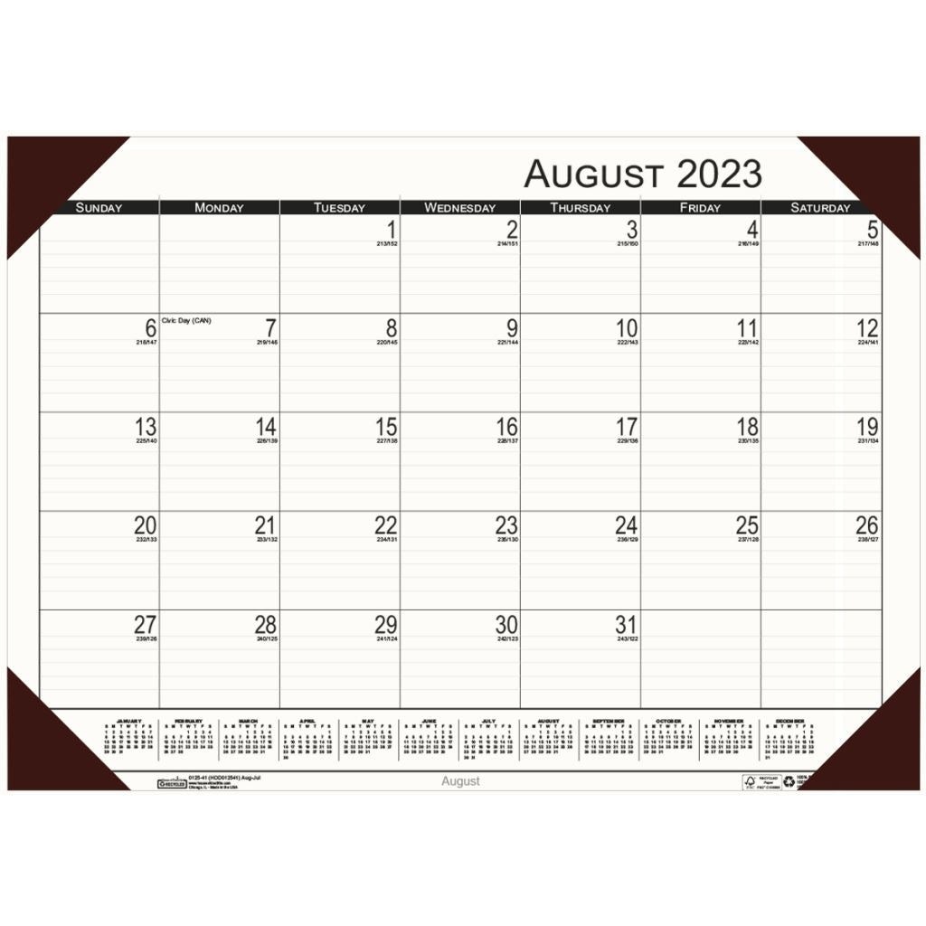 House of Doolittle (HOD012541) Compact Academic Desk Pad Calendar (Cream) 18-1/2 x 13